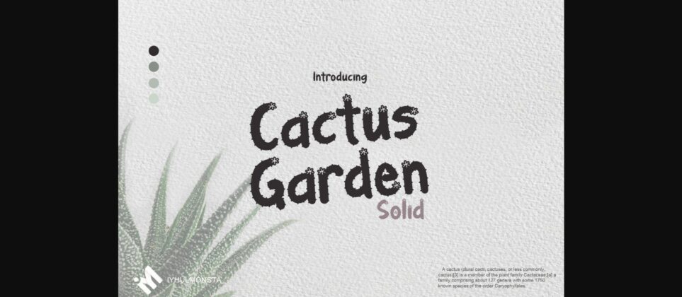 Cactus Garden Font Poster 1
