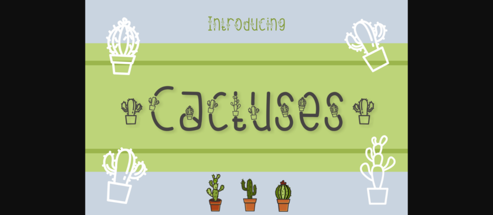 Cactuses Font Poster 3