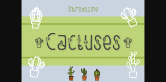 Cactuses Font Poster 1