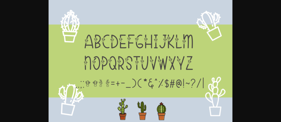 Cactuses Font Poster 4