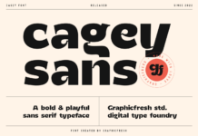 Cagey Font Poster 1