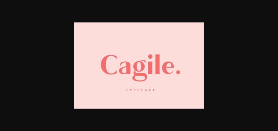 Cagile Font Poster 3