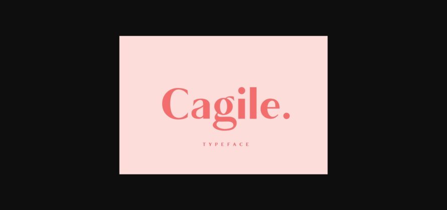 Cagile Font Poster 1