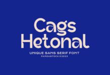 Cags Hetonal Font Poster 1