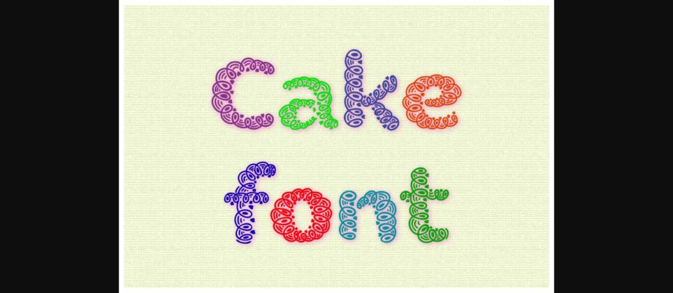 Cake Font Poster 3