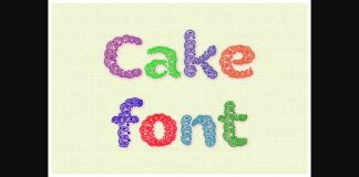 Cake Font Poster 1