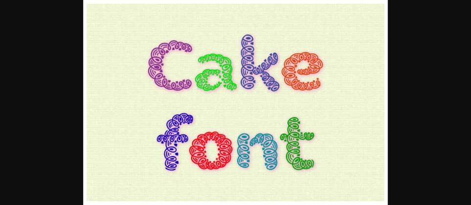 Cake Font Poster 1