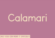 Calamari Font Poster 1