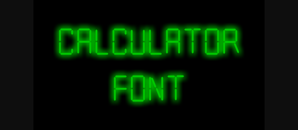 Calculator Font Poster 3