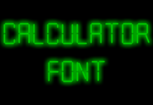 Calculator Font Poster 1