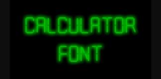Calculator Font Poster 1