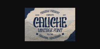 Caliche Font Poster 1