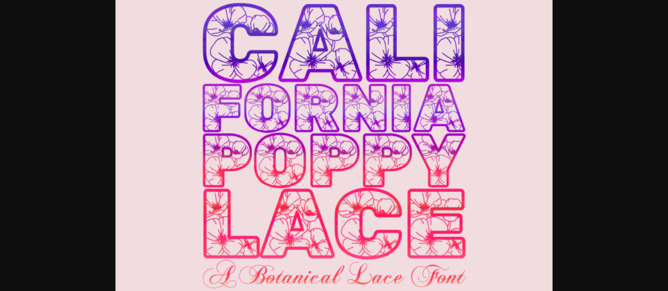 California Poppy Lace Font Poster 3