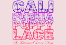 California Poppy Lace Font Poster 1