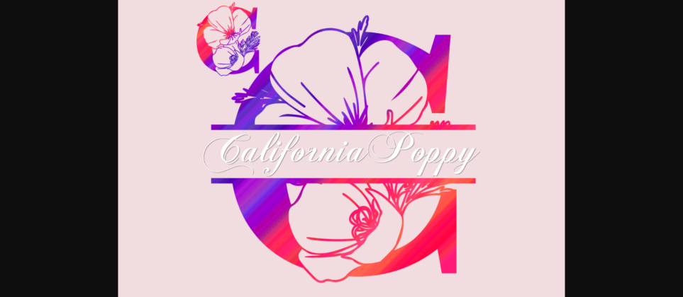 California Poppy Split Font Poster 3