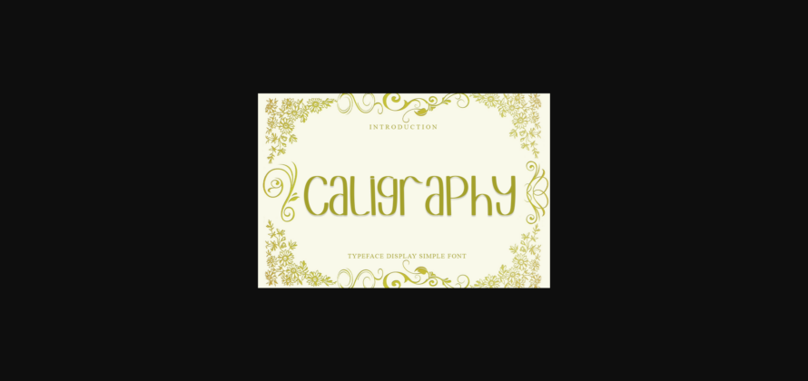 Caligraphy Font Poster 1