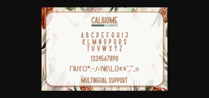 Calihome Font Poster 4