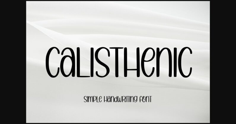 Calisthenic Font Poster 3