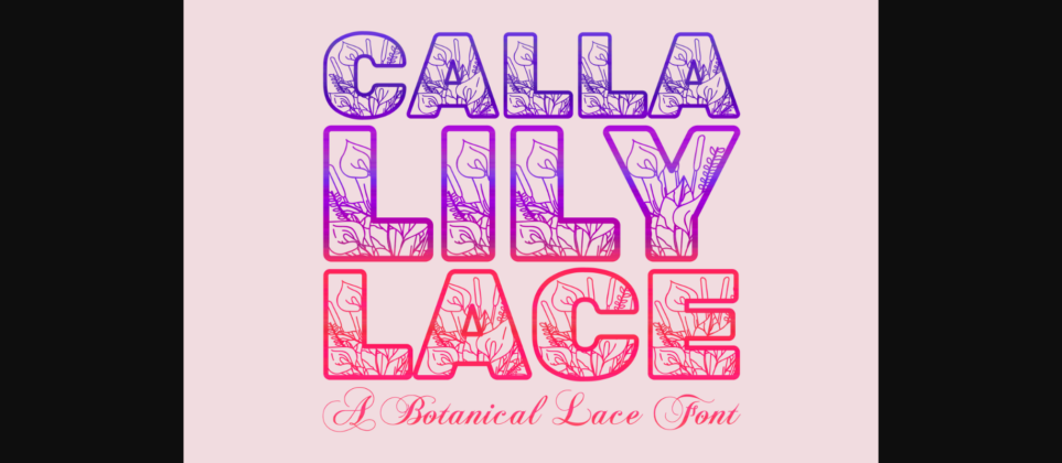 Calla Lily Lace Font Poster 3