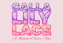 Calla Lily Lace Font Poster 1