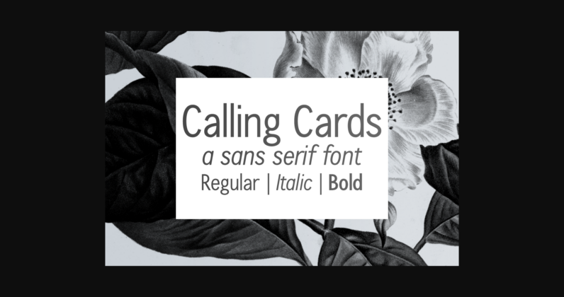 Calling Cards Font Poster 3