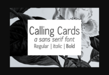 Calling Cards Font Poster 1