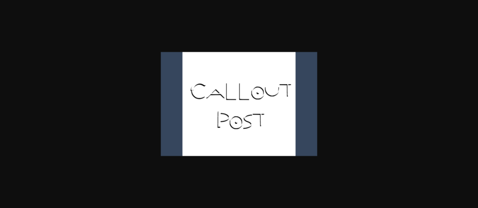 Callout Post Font Poster 3