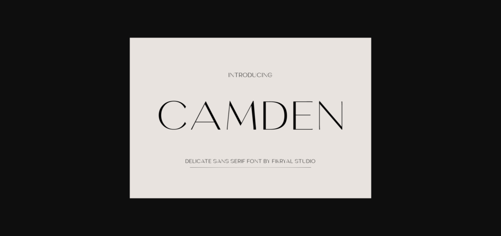 Camden Font Poster 3