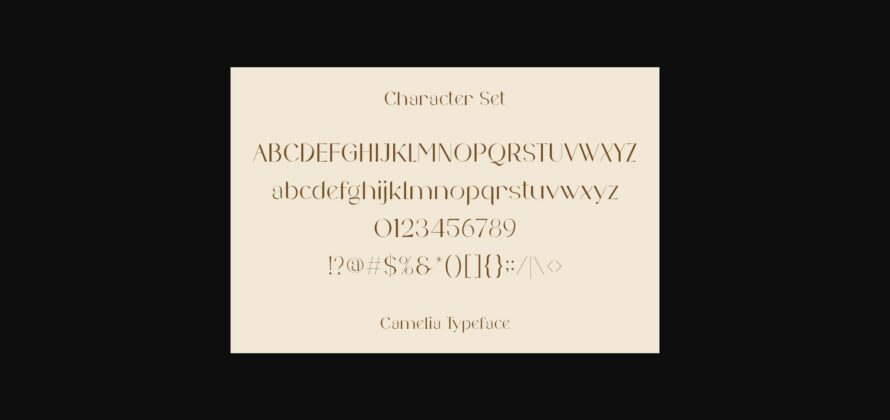 Camelia Font Poster 11