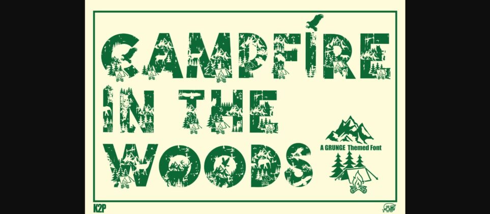 Campfire in the Woods Font Poster 3