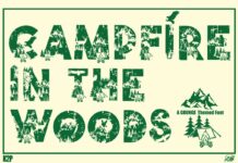 Campfire in the Woods Font Poster 1