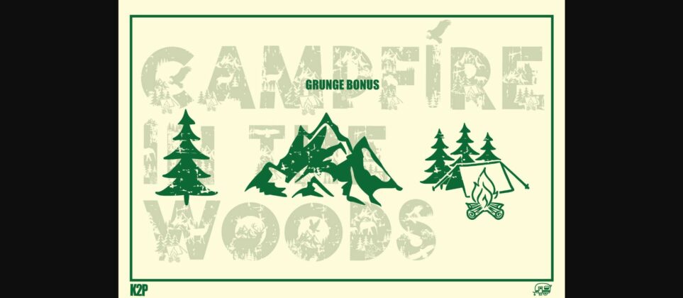 Campfire in the Woods Font Poster 7