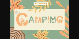 Camping Font Poster 1