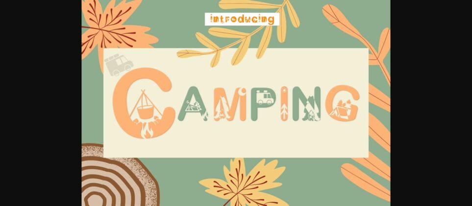 Camping Font Poster 1