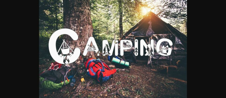 Camping Font Poster 5