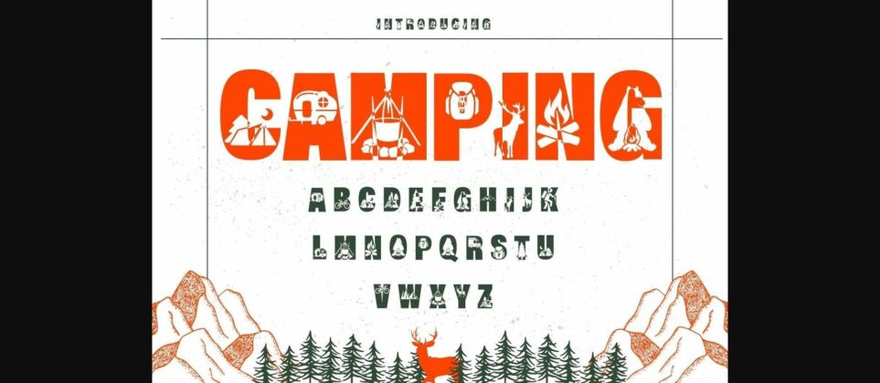 Camping Font Poster 3