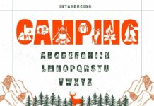 Camping Font Poster 1