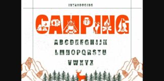 Camping Font Poster 1