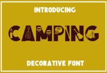 Camping Font Poster 1