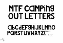 Camping out Letters Font Poster 1