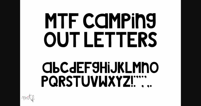 Camping out Letters Font Poster 1