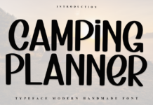 Camping Planner Font Poster 1