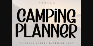 Camping Planner Font Poster 1