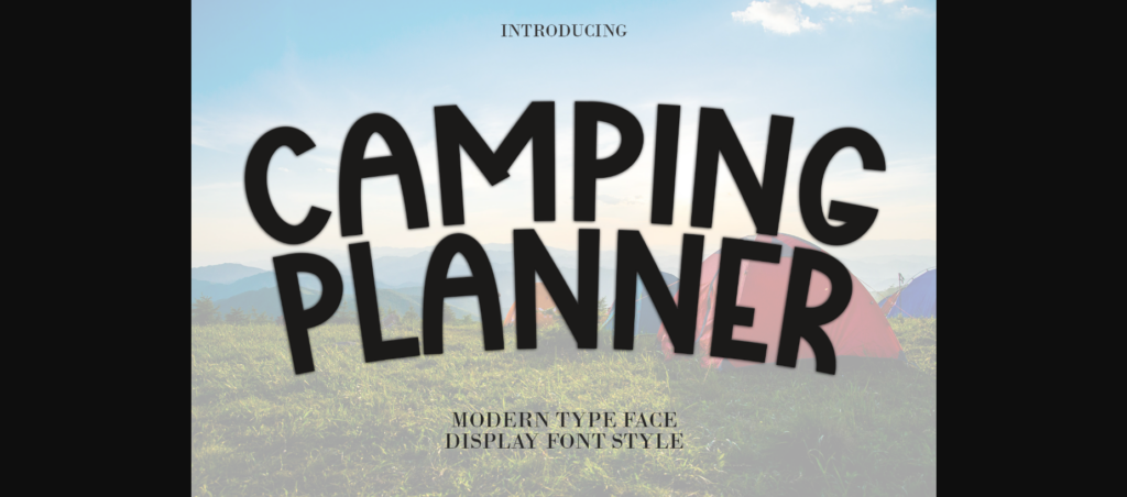 Camping Planner Font Poster 1