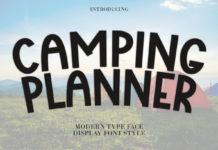 Camping Planner Font Poster 1