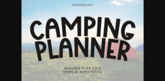 Camping Planner Font Poster 1