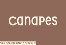 Canapes Font Poster 1