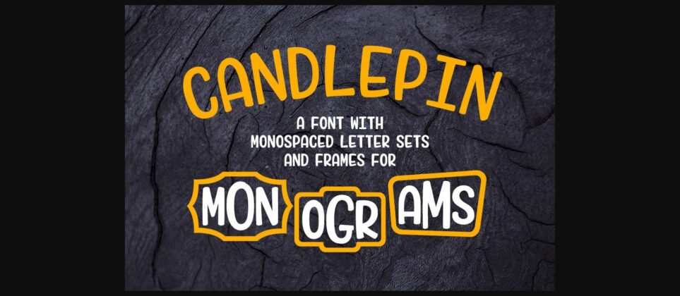 Candlepin Monogram Font Poster 3