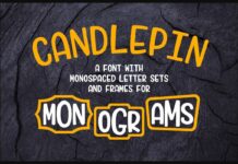 Candlepin Monogram Font Poster 1