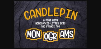 Candlepin Monogram Font Poster 1